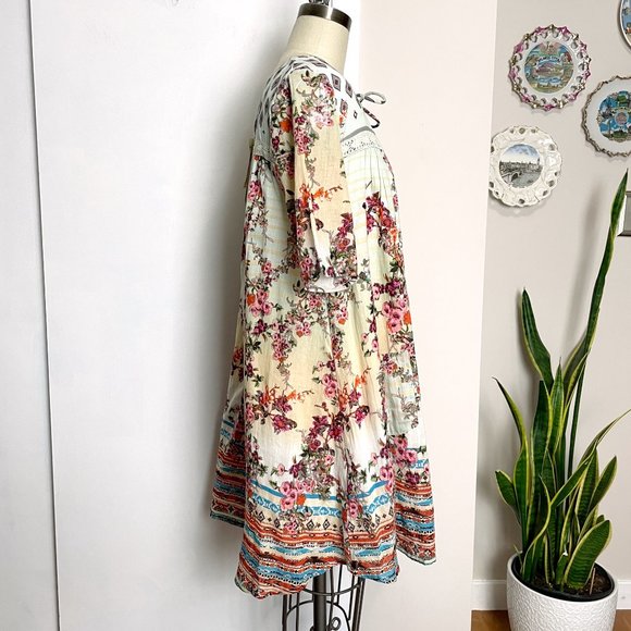 Bohemian short printed dress from Peace & Love by Calao NWT  - size medium - Picture 3 of 12